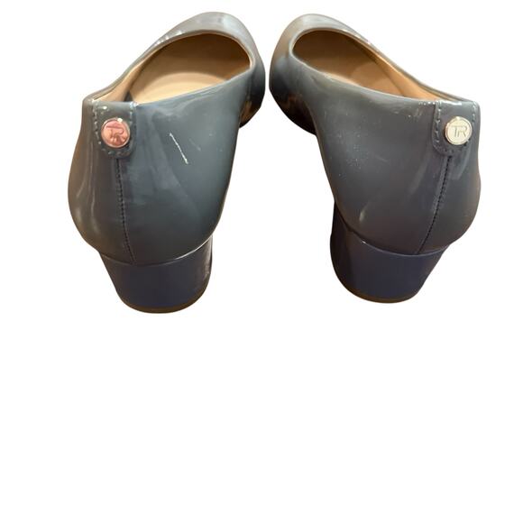 Taryn Rose Women’s Babs gray/blue patent leather kitten wedge heels, Size 7.5 - Picture 6 of 7